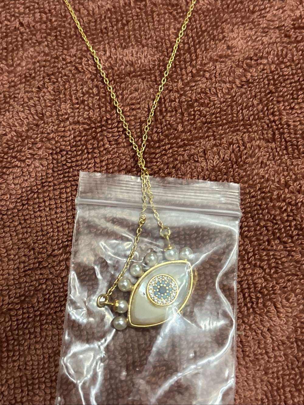 Kate Spade Gold-Tone Pearl Evil Eye Pendant Necklace - Women Jewelry